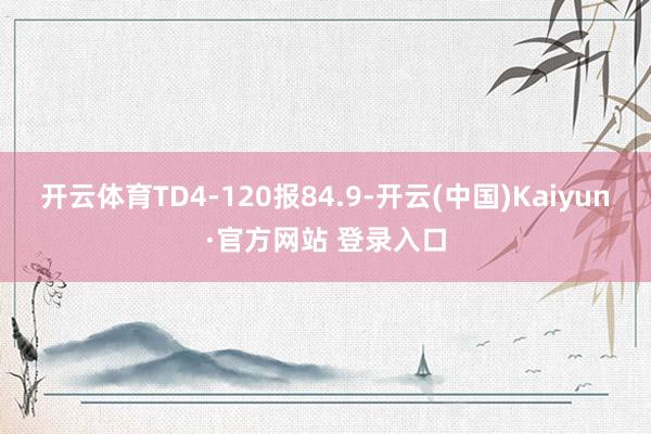 开云体育TD4-120报84.9-开云(中国)Kaiyun·官方网站 登录入口