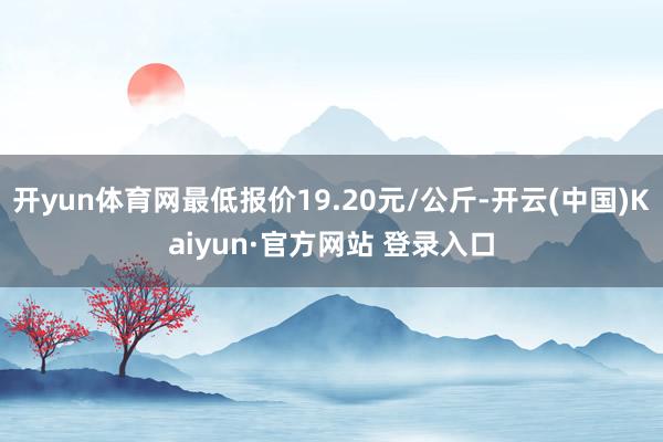 开yun体育网最低报价19.20元/公斤-开云(中国)Kaiyun·官方网站 登录入口